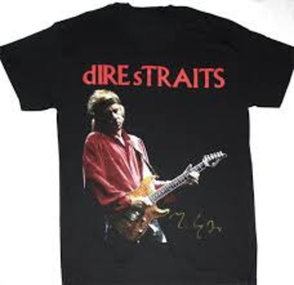 DIRE STRAITS MARK KNOPFLER NEW BLACK T-SHIRT